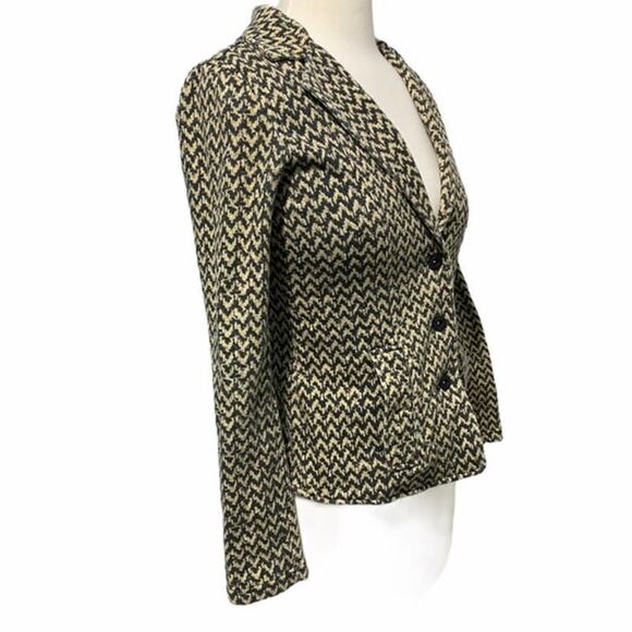 Hurley Winchester‎ Chevron Print Blazer Tan Small - Picture 12 of 16